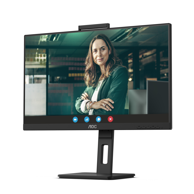 AOC Q27P3QW IPS Monitor Profissional Plano, 68,6 cm (27"), 2560 x 1440 pixels Quad HD, 100Hz, USB-C, DisplayPort, HDMI, Táctil, Ajuste de Altura, Pivot, Altifalantes Integrados, Preto - 4038986180764