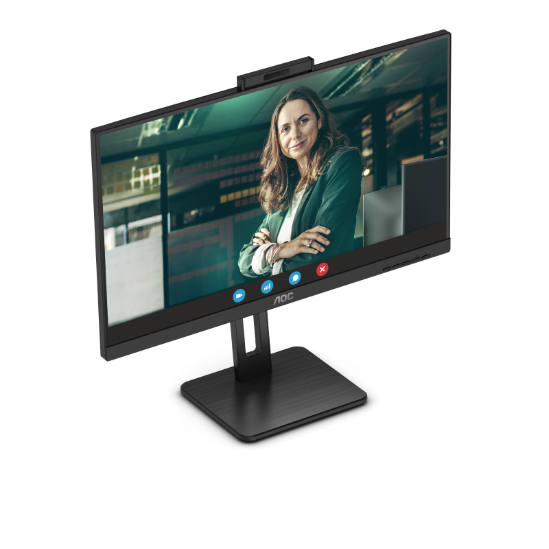 AOC Q27P3QW IPS Monitor Profissional Plano, 68,6 cm (27"), 2560 x 1440 pixels Quad HD, 100Hz, USB-C, DisplayPort, HDMI, Táctil, Ajuste de Altura, Pivot, Altifalantes Integrados, Preto - 4038986180764