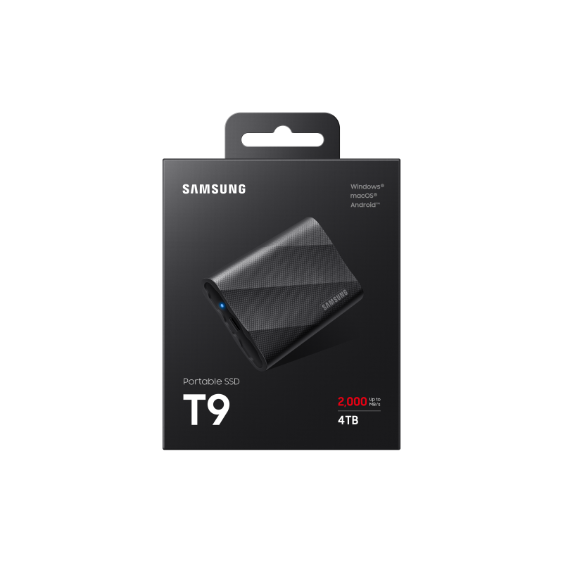 Samsung Portable T9 4 TB Disco Externo SSD USB 3.2 Preto - MU-PG4T0B/EU - 8806094914672