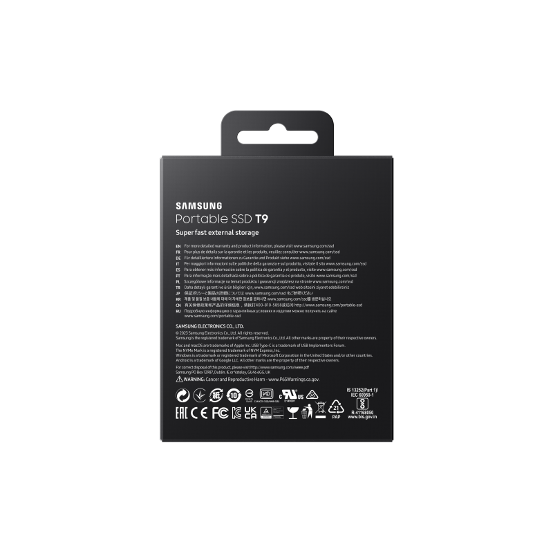 Samsung Portable T9 4 TB Disco Externo SSD USB 3.2 Preto - MU-PG4T0B/EU - 8806094914672