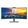 Philips 5000 series 34E1C5600HE LED Monitor Profissional Curvo, 86,4 cm (34"), 3440 x 1440 pixels 4K Ultra HD, 100Hz, HDMI, DisplayPort, Ajuste de Altura, Altifalantes Integrados, Webcam, Preto - 34E1C5600HE/00 - 8712581783464