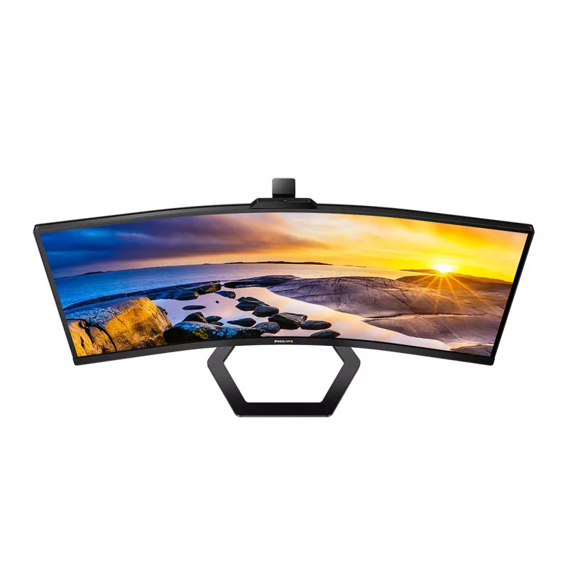 Philips 5000 series 34E1C5600HE LED Monitor Profissional Curvo, 86,4 cm (34"), 3440 x 1440 pixels 4K Ultra HD, 100Hz, HDMI, DisplayPort, Ajuste de Altura, Altifalantes Integrados, Webcam, Preto - 34E1C5600HE/00 - 8712581783464