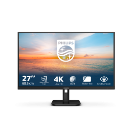 Philips 27E1N1800A LED Monitor Profissional Plano, 68,6 cm (27"), 3840 x 2160 pixels 4K Ultra HD, 60Hz, HDMI, DisplayPort, Altifalantes Integrados, Preto - 27E1N1800A/00 - 8712581805715