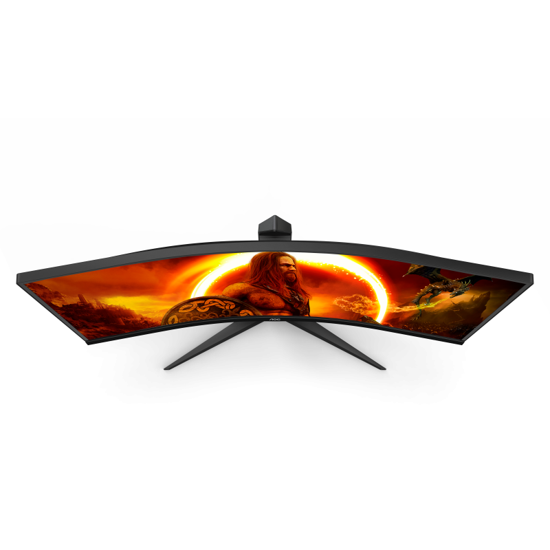 AOC G2 CU34G2XP VA Monitor Gaming Curvo, 86,4 cm (34"), 3440 x 1440 pixels UltraWide Quad HD, 180Hz, USB-C, DisplayPort, HDMI, Ajuste de Altura, Giratório, Preto - CU34G2XP/BK - 4038986111331