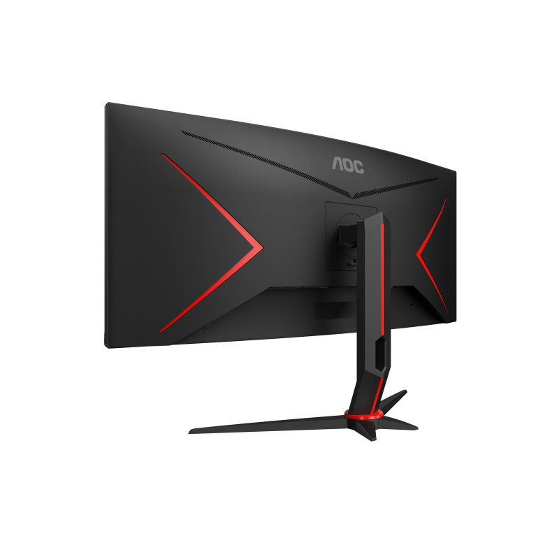 AOC G2 CU34G2XP VA Monitor Gaming Curvo, 86,4 cm (34"), 3440 x 1440 pixels UltraWide Quad HD, 180Hz, USB-C, DisplayPort, HDMI, Ajuste de Altura, Giratório, Preto - CU34G2XP/BK - 4038986111331