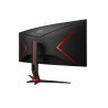 AOC G2 CU34G2XP VA Monitor Gaming Curvo, 86,4 cm (34"), 3440 x 1440 pixels UltraWide Quad HD, 180Hz, USB-C, DisplayPort, HDMI, Ajuste de Altura, Giratório, Preto - CU34G2XP/BK - 4038986111331