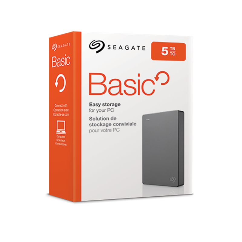 Seagate Basic 5TB Disco Externo HDD 5 TB USB 3.0 2.5" Prateado - STJL5000400 - 3660619408207