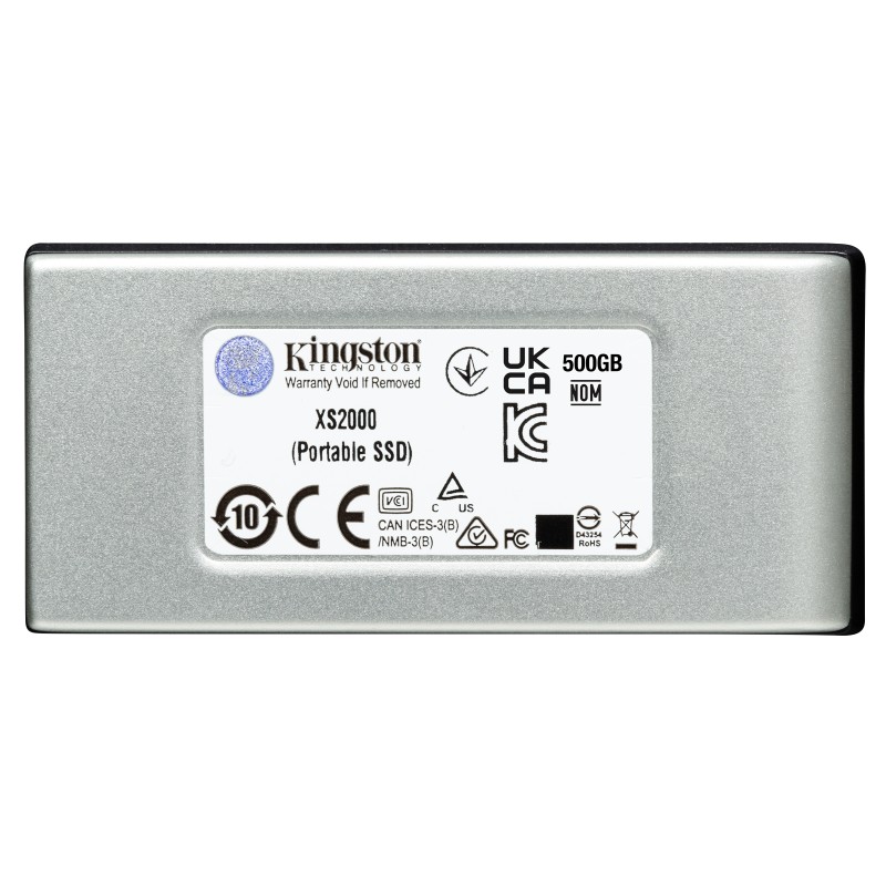 Kingston Technology SXS2000 500GB Disco Externo SSD 500 GB USB 3.2 3D TLC Preto, Prateado - SXS2000/500G - 0740617321357