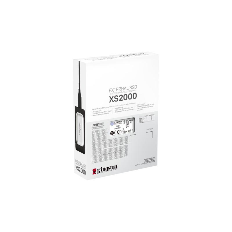 Kingston Technology SXS2000 500GB Disco Externo SSD 500 GB USB 3.2 3D TLC Preto, Prateado - SXS2000/500G - 0740617321357