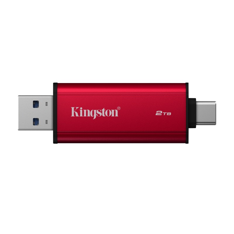 Kingston Technology Dual Portable 2TB Disco Externo SSD 2 TB USB 3.2 USB-C 3D TLC Preto, Vermelho - SPSD/2TB - 0740617352214