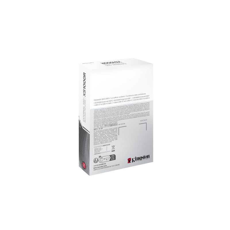 Kingston Technology XS1000 1TB Disco Externo SSD 1 TB USB 3.2 Vermelho - SXS1000R/1000G - 0740617343748