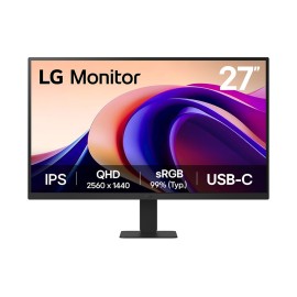 LG 27U631A-B IPS Monitor Plano, 68,6 cm (27"), 2560 x 1440 pixels Quad HD, 100Hz, USB-C, HDMI, Ajuste de Inclinação, Preto - 27U631A-B - 8806096358559