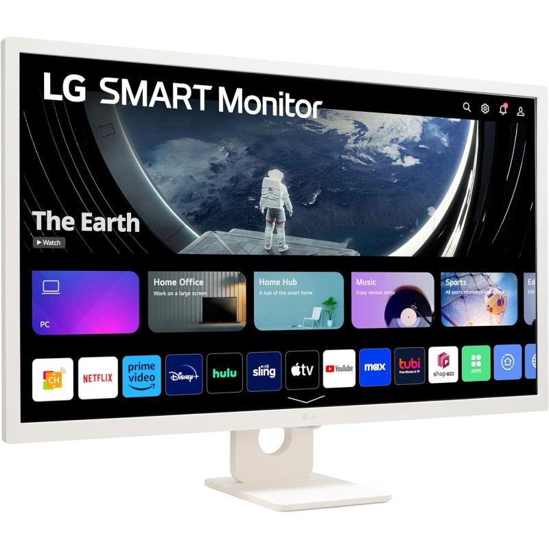 LG 32SR50F-W LED Monitor Plano MyView, 80 cm (31,5"), 1920 x 1080 pixels Full HD, Smart TV, 60Hz, HDMI, Altifalantes Integrados, Branco - 32SR50F-W - 8806084493507