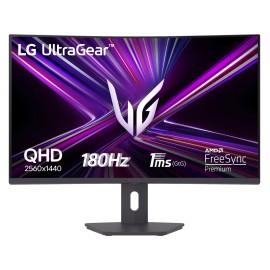 LG 32G600A-B VA Monitor Gaming UltraGear Curvo, 81,3 cm (32"), 2560 x 1440 pixels Quad HD, 180Hz, HDMI, Ajuste de Altura, Preto - 32G600A-B - 8806096565490