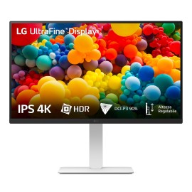 LG 27US550-W LCD Monitor Profissional UltraFine Plano, 68,6 cm (27"), 3840 x 2160 pixels 4K Ultra HD, 60Hz, HDMI, DisplayPort, Ajuste de Altura, Pivot, Branco - 27US550-W - 8806096253700