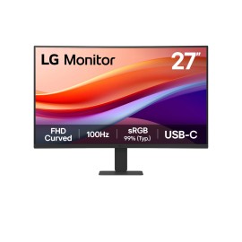 LG 27U421A-B LED Monitor Curvo, 68,6 cm (27"), 1920 x 1080 pixels Full HD, 100Hz, HDMI, Preto - 27U421A-B - 8806096323809