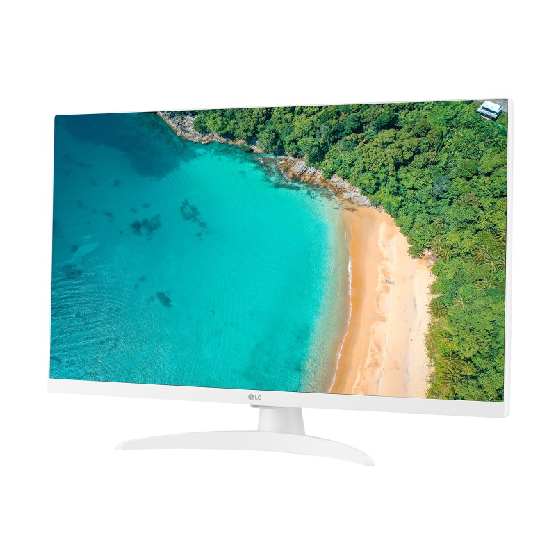 LG 27TQ615S-WZ LED Monitor Plano, 68,6 cm (27"), 1920 x 1080 pixels Full HD, Smart TV, 60Hz, HDMI, Ethernet LAN, Wi-Fi, Altifalantes Integrados, Branco - 27TQ615S-WZ.AEU - 8806091606167