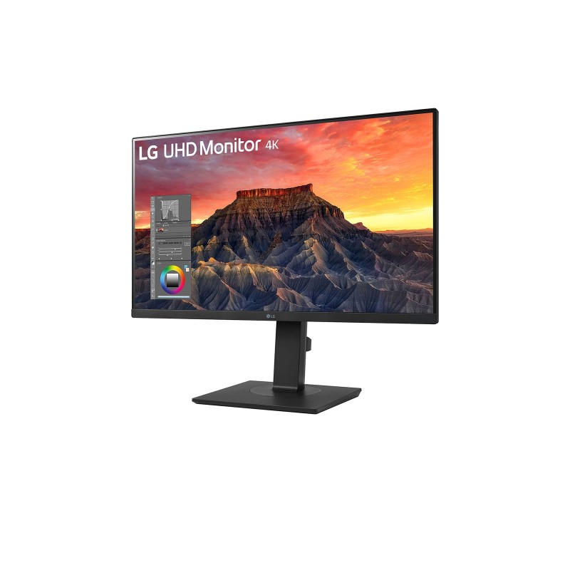 LG 27BQ65UB-B LED Monitor Profissional Plano, 68,6 cm (27"), 3840 x 2160 pixels 4K Ultra HD, 60Hz, USB-C, DisplayPort, HDMI, Ajuste de Altura, Pivot, Altifalantes Integrados, Preto - 27BQ65UB-B - 8806084178510