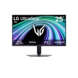 LG 25G523B-B IPS Monitor Gaming UltraGear Plano, 62 cm (24.4"), 1920 x 1080 pixels Full HD, 200Hz, HDMI, DisplayPort, Preto - 25G523B-B - 8806096814840