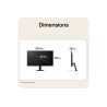 LG 24U411B-B LCD Monitor Plano, 60,5 cm (23.8"), 1920 x 1080 pixels Full HD, 144Hz, HDMI, Ajuste de Inclinação, Preto - 24U411B-B - 8806096834695