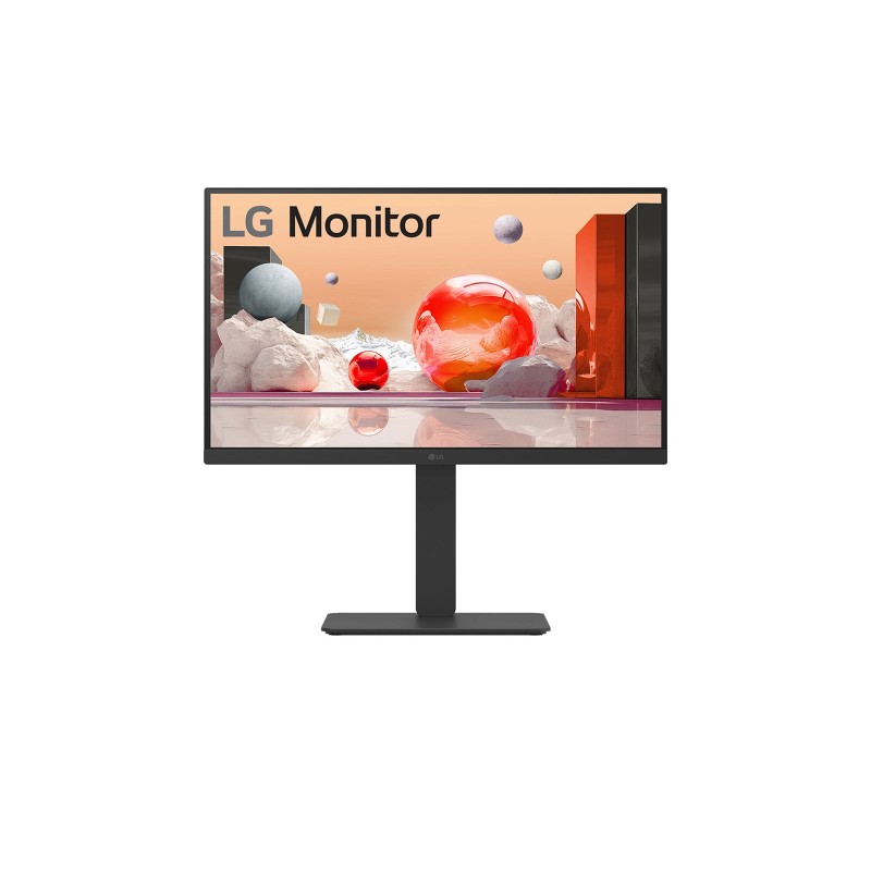 LG 24BA850-B IPS Monitor Profissional Plano, 60,5 cm (23,8"), 1920 x 1080 pixels Full HD, 100Hz, USB-C, DisplayPort, HDMI, Táctil, Ajuste de Altura, Pivot, Altifalantes Integrados, Preto - 24BA850-B - 8806096207109