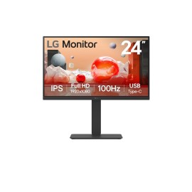 LG 24BA650-B LED Monitor Profissional Plano, 60,5 cm (23.8"), 1920 x 1080 pixels Full HD, 100Hz, USB-C, DisplayPort, HDMI, Ajuste de Altura, Pivot, Altifalantes Integrados, Preto - 24BA650-B - 8806096207055