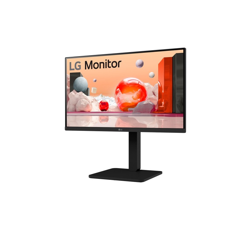 LG 24BA560-B LED Monitor Profissional Plano, 60,5 cm (23,8"), 1920 x 1080 pixels Full HD, 100Hz, USB-C, DisplayPort, HDMI, Táctil, Ajuste de Altura, Pivot, Altifalantes Integrados, Preto - 24BA560-B - 8806096015384
