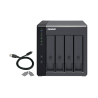 QNAP TR-004 DAS Compartimento HDD/SSD 4 Baías HDD/SSD 2.5"/3.5" SATA II SATA III 3 Gbit/s USB Type-C Preto - 4713213514429