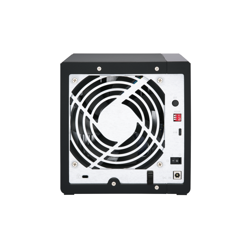 QNAP TR-004 DAS Compartimento HDD/SSD 4 Baías HDD/SSD 2.5"/3.5" SATA II SATA III 3 Gbit/s USB Type-C Preto - 4713213514429