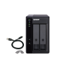 QNAP TR-002 DAS Compartimento HDD/SSD 2 Baías HDD/SSD 2.5"/3.5" SATA II SATA III 6 Gbit/s USB Type-C RAID Preto - 4713213515310