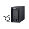 QNAP TR-002 DAS Compartimento HDD/SSD 2 Baías HDD/SSD 2.5"/3.5" SATA II SATA III 6 Gbit/s USB Type-C RAID Preto - 4713213515310