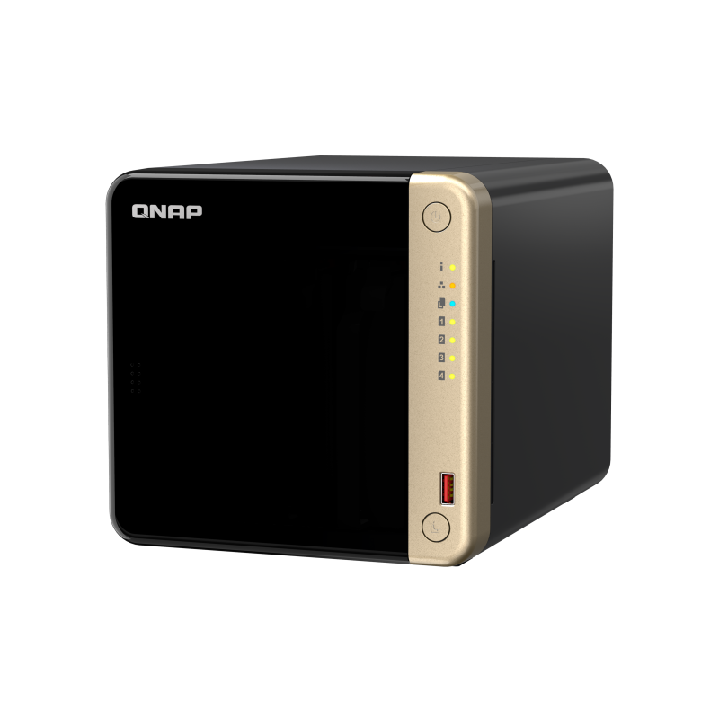 QNAP TS-464 NAS Tower Intel Celeron N5095 8 GB DDR4 4 Baías HDD/SSD 2.5GbE RAID Preto - TS-464-8G - 4711103082324