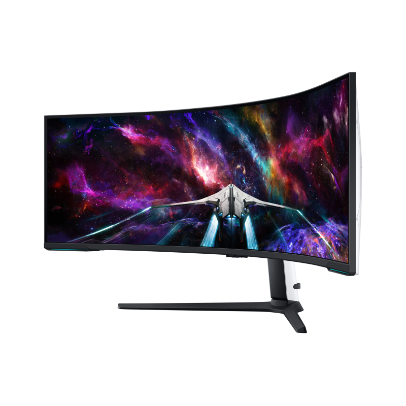 Samsung Odyssey Neo G9 S57CG952NU LED Monitor Gaming Curvo, 144,8 cm (57"), 7680 x 2160 pixels Dual UHD, 240Hz, USB-C, DisplayPort, HDMI, Ajuste de Altura, Giratório, Branco - LS57CG952NUXEN - 8806094972252
