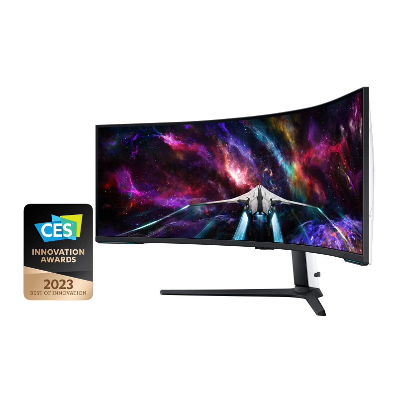 Samsung Odyssey Neo G9 S57CG952NU LED Monitor Gaming Curvo, 144,8 cm (57"), 7680 x 2160 pixels Dual UHD, 240Hz, USB-C, DisplayPort, HDMI, Ajuste de Altura, Giratório, Branco - LS57CG952NUXEN - 8806094972252