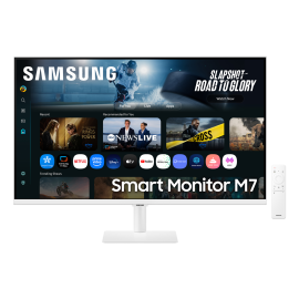 Samsung M7 S43FM701UU LCD Monitor Plano, 109,2 cm (43"), 3840 x 2160 pixels 4K Ultra HD, Smart TV, 60Hz, USB-C, HDMI, Altifalantes Integrados, Branco - LS43FM701UUXEN - 8806097316015