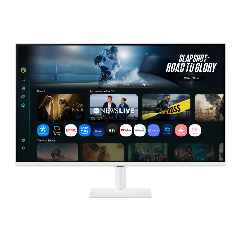 Samsung M7 S43FM701UU LCD Monitor Plano, 109,2 cm (43"), 3840 x 2160 pixels 4K Ultra HD, Smart TV, 60Hz, USB-C, HDMI, Altifalantes Integrados, Branco - LS43FM701UUXEN - 8806097316015