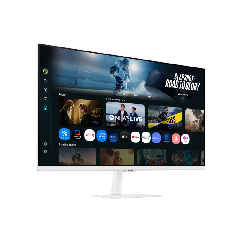 Samsung M7 S43FM701UU LCD Monitor Plano, 109,2 cm (43"), 3840 x 2160 pixels 4K Ultra HD, Smart TV, 60Hz, USB-C, HDMI, Altifalantes Integrados, Branco - LS43FM701UUXEN - 8806097316015