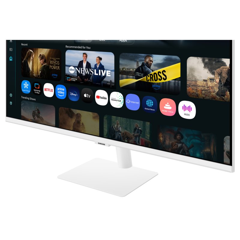 Samsung M7 S43FM701UU LCD Monitor Plano, 109,2 cm (43"), 3840 x 2160 pixels 4K Ultra HD, Smart TV, 60Hz, USB-C, HDMI, Altifalantes Integrados, Branco - LS43FM701UUXEN - 8806097316015