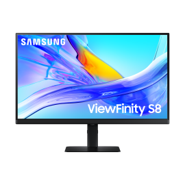 Samsung ViewFinity S8 S27D800UAU IPS Monitor Profissional Plano, 68,6 cm (27"), 3840 x 2160 pixels 4K Ultra HD, 60Hz, USB-C, DisplayPort, HDMI, Ajuste de Altura, Pivot, Preto - LS27D800UAUXEN - 8806095541945