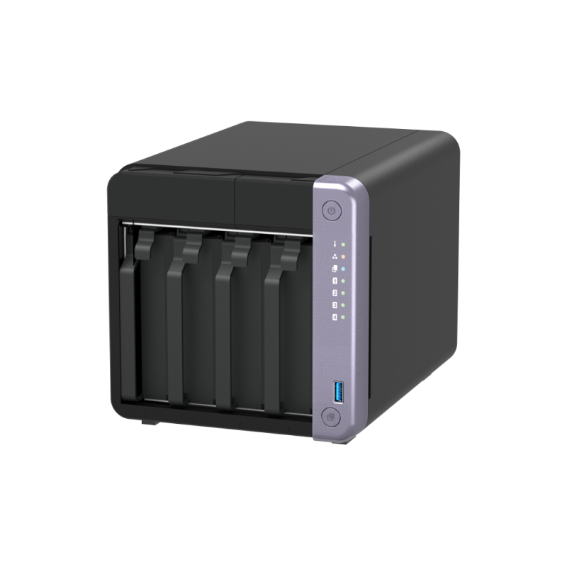 QNAP TS-432X-4G NAS Tower Alpine AL-524 4 GB DDR4 4 Baías HDD/SSD 2.5"/3.5" SATA II SATA III 10GbE RAID Preto - 4711103085202