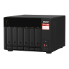 QNAP TS-673A-8G NAS Tower Ryzen Embedded V1500B 8 GB DDR4 0 TB 6 Baías HDD/SSD 2.5"/3.5" M.2 SATA II SATA III 5GbE RAID Preto - 4713213518830