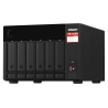 QNAP TS-673A-8G NAS Tower Ryzen Embedded V1500B 8 GB DDR4 0 TB 6 Baías HDD/SSD 2.5"/3.5" M.2 SATA II SATA III 5GbE RAID Preto - 4713213518830