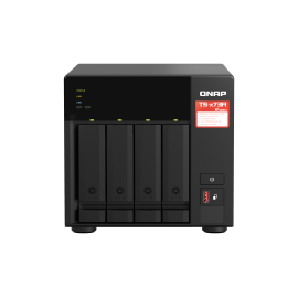 QNAP TS-473A-8G NAS Tower Ryzen Embedded V1500B 8 GB DDR4 4 Baías HDD/SSD 2.5"/3.5"/M.2 Serial ATA III 2.5GbE RAID Preto - 4713213518847