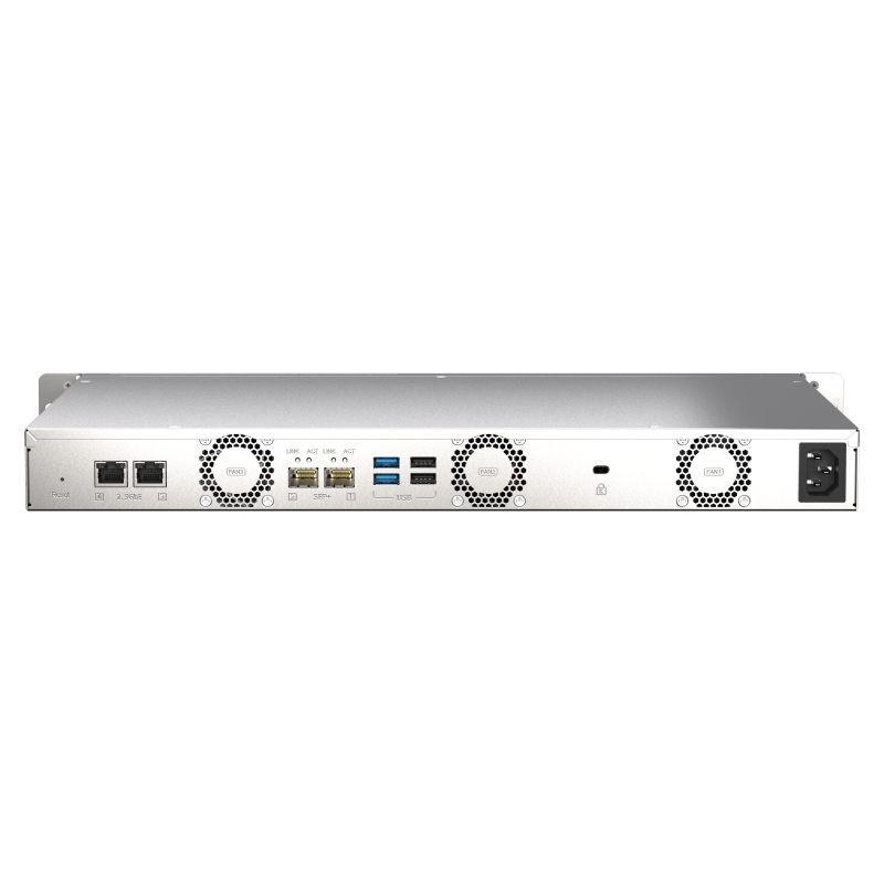 QNAP TS-435XEU-4G NAS Rackmount 1U Marvell CN9131 4 GB DDR4 4 Baías HDD/SSD 10GbE RAID Preto, Cinzento - 4713213519332