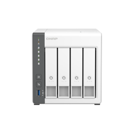 QNAP TS-433-4G NAS Tower ARM Cortex-A55 4 GB 4 Baías HDD/SSD 2.5"/3.5" 2.5GbE RAID Branco - 4711103080993