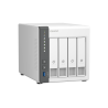 QNAP TS-433-4G NAS Tower ARM Cortex-A55 4 GB 4 Baías HDD/SSD 2.5"/3.5" 2.5GbE RAID Branco - 4711103080993