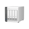 QNAP TS-433-4G NAS Tower ARM Cortex-A55 4 GB 4 Baías HDD/SSD 2.5"/3.5" 2.5GbE RAID Branco - 4711103080993