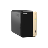 QNAP TS-264-8G NAS Tower Intel Celeron N5095 8 GB DDR4 2 Baías HDD/SSD 2.5"/3.5" 2.5GbE RAID Preto - 4711103082331