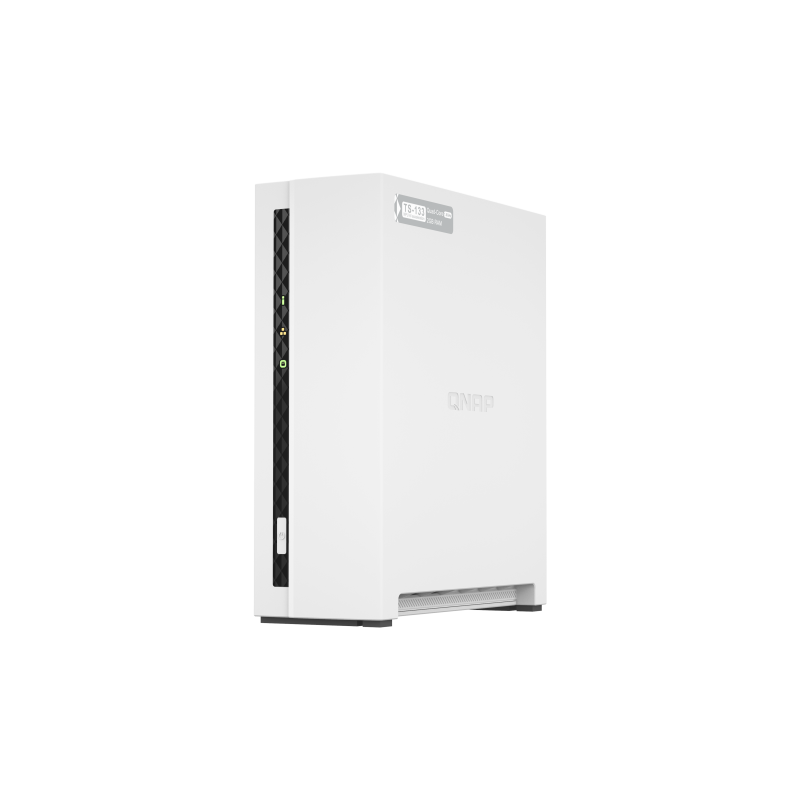 QNAP TS-133 NAS Tower Cortex-A55 2 GB DDR4 1 Baía HDD/SSD 1GbE Branco - 4711103080603