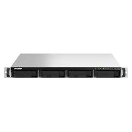 QNAP TS-464U-RP-8G NAS Rackmount 1U Intel Celeron N5095 8 GB DDR4 4 Baías HDD/SSD 2.5"/3.5" 2.5GbE RAID Alumínio, Preto - 4711103082201